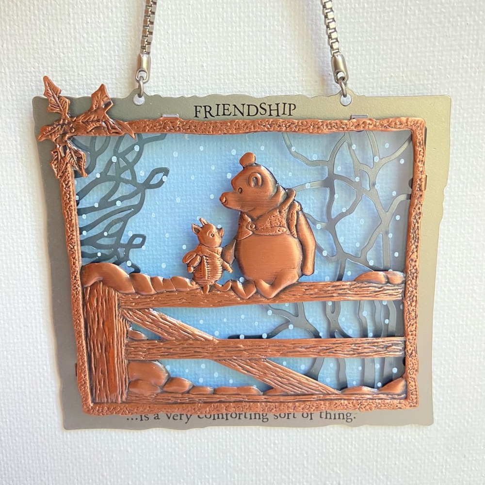 Disney for Hallmark Our Friendship Winnie The Pooh and Piglet Christmas ornament